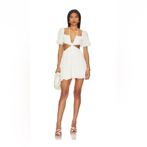 Tularosa, Benita Mini Dress in white, size small